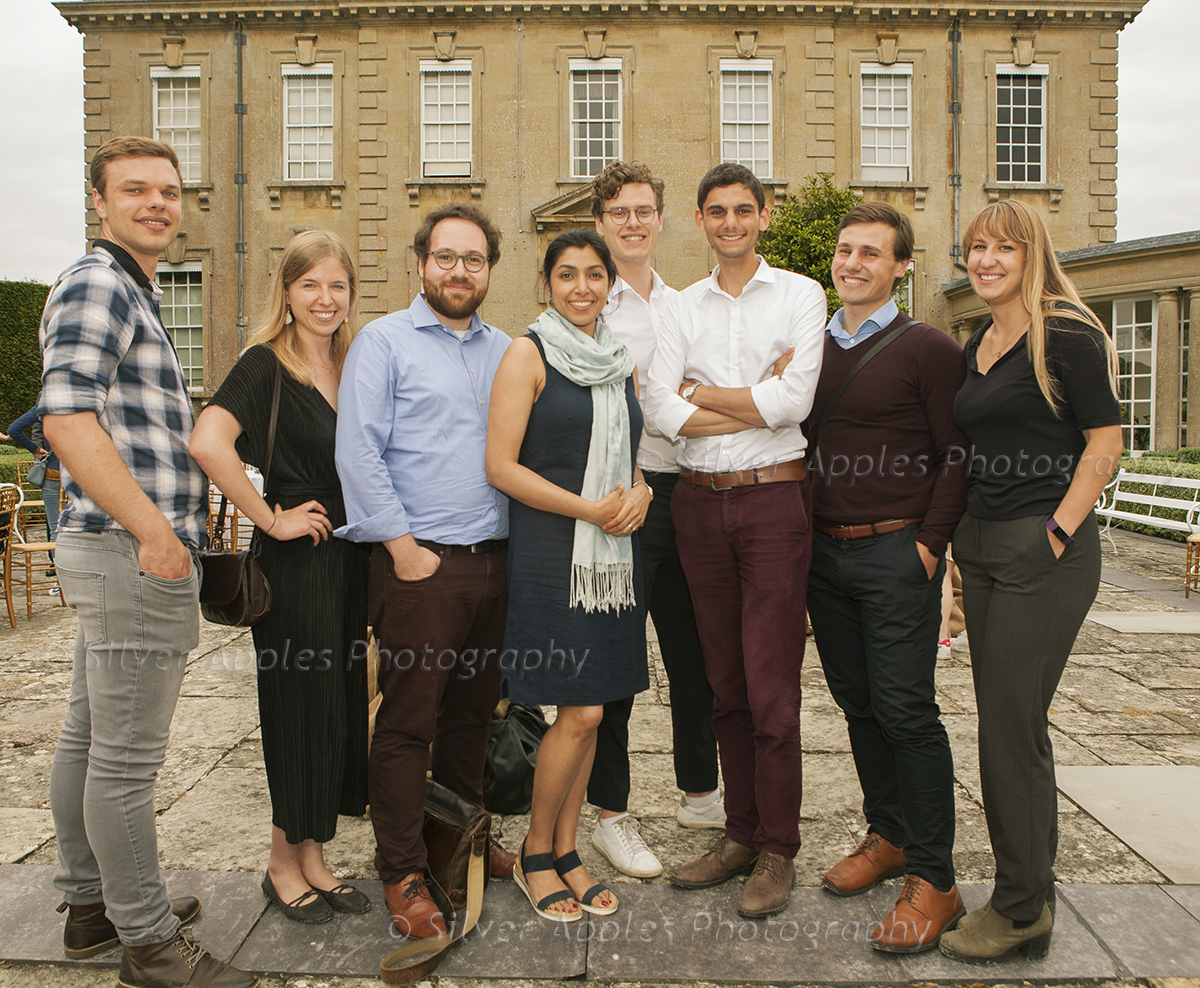 Internship team photograph, at a think tank corporate event