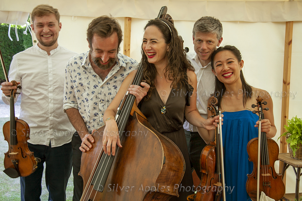 Musicians prior to an event. Photograph; Silver Apples Photography