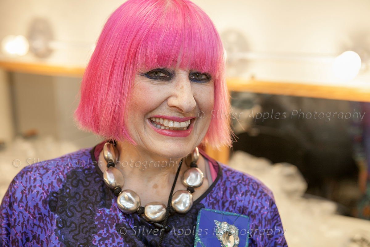 Zandra Rhodes, portrait. Photograph; Silver Apples Photography
