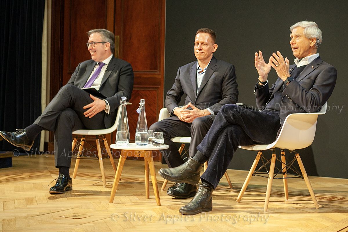 Peter Tiel, keynote speaker. corporate event photography